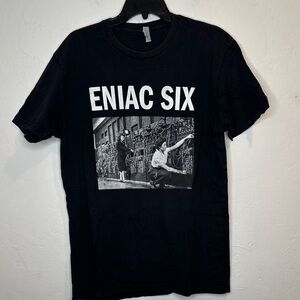 Eniac Six Black Graphic T-Shirt Size‎ Large